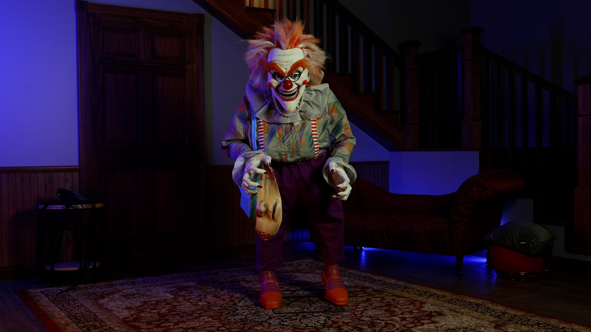 FUN98558_Nattering Nana the Drowsy Clown Animatronic Decoration